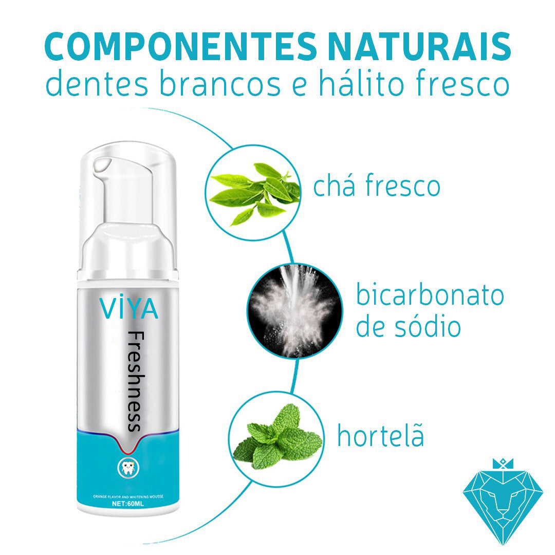 Mousse Dental Clareador e Refrescante - Viya Freshness - viya-stores
