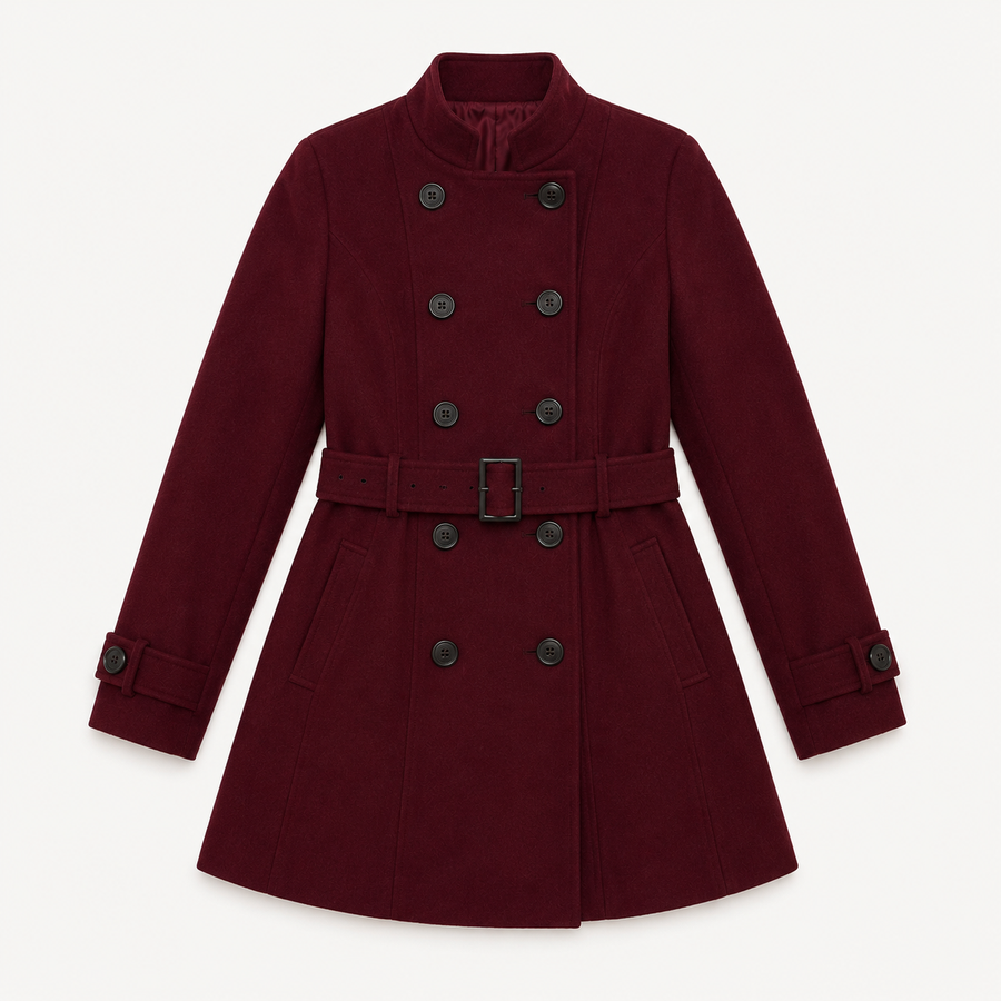 Sobretudo Feminino Vinho Elegante | VIYA