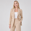 Blazer Feminino Areia com Botões Dourados | VIYA