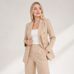 Blazer Feminino Areia com Botões Dourados | VIYA