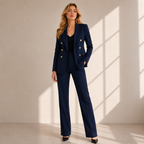 Blazer Feminino Azul Marinho com Botões Dourados | VIYA