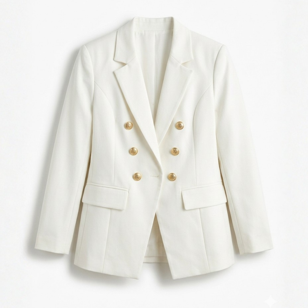 Blazer Feminino Off White com Botões Dourados | VIYA
