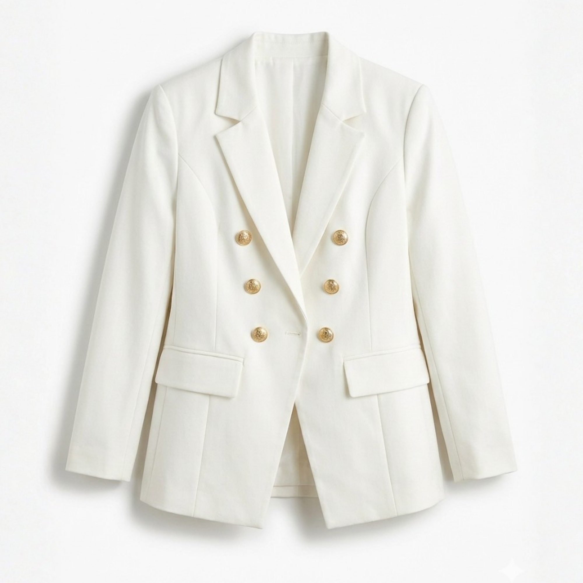 Blazer Feminino Off White com Botões Dourados | VIYA