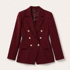 Blazer Feminino Vinho com Botões Dourados | VIYA