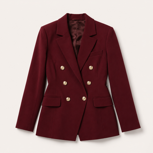 Blazer Feminino Vinho com Botões Dourados | VIYA