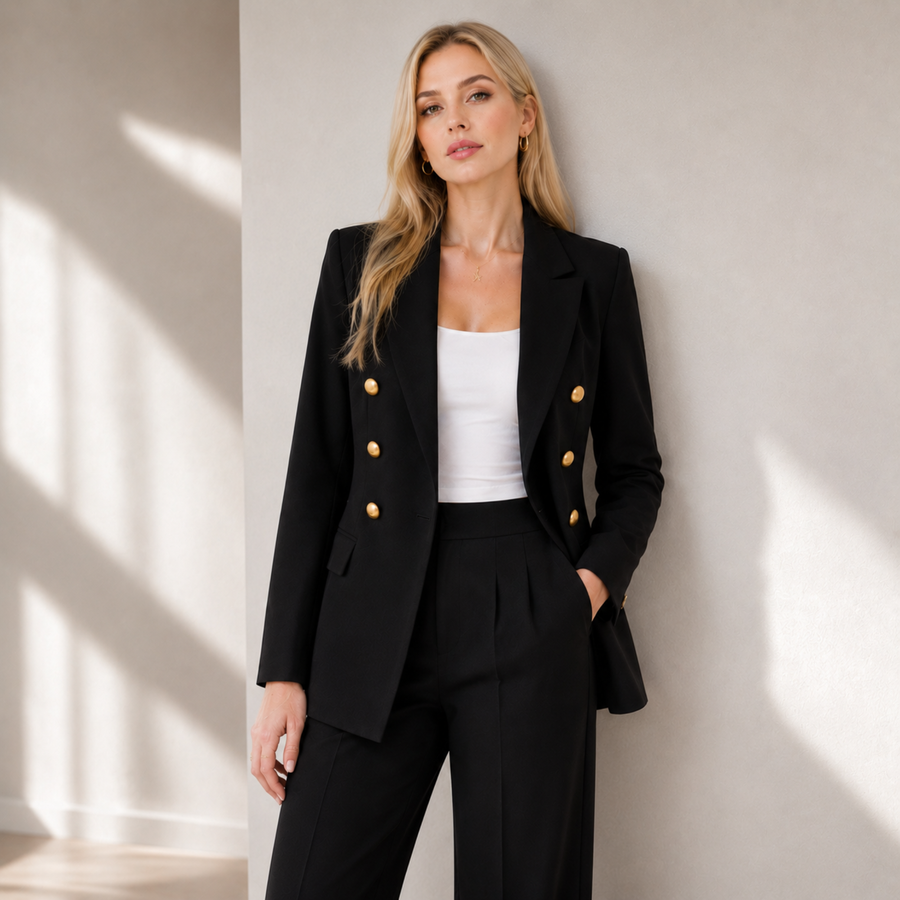 Blazer Feminino Preto Elegante de Alfaiataria | VIYA