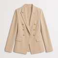 Blazer Feminino Areia com Botões Dourados | VIYA