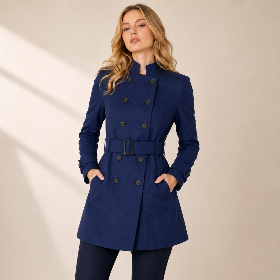 Sobretudo Feminino Azul Marinho | VIYA