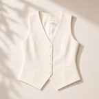 Colete Feminino de Alfaiataria Branco Elegante | VIYA