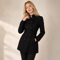Sobretudo Feminino Preto Elegante | VIYA
