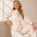 Colete Feminino de Alfaiataria Branco Elegante | VIYA