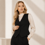 Colete Feminino de Alfaiataria Preto Elegante | VIYA
