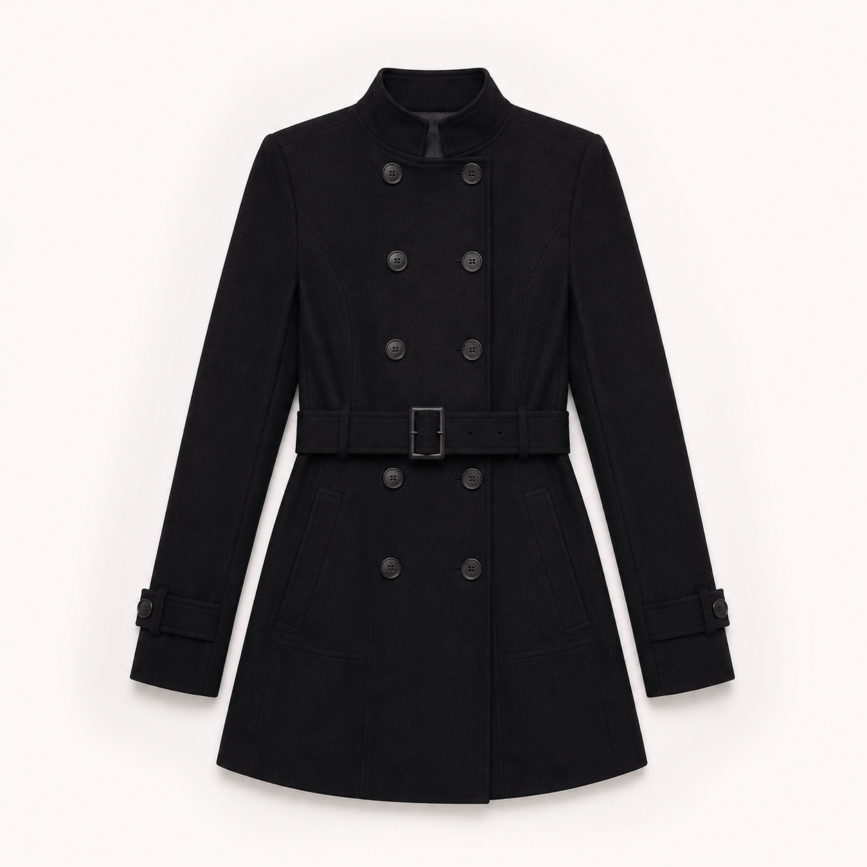 Sobretudo Feminino Preto Elegante | VIYA