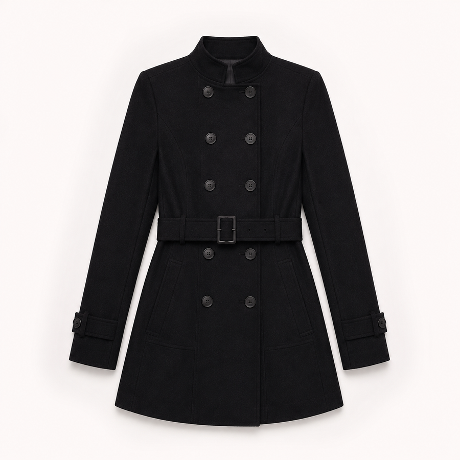 Sobretudo Feminino Preto Elegante | VIYA
