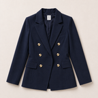 Blazer Feminino Azul Marinho com Botões Dourados | VIYA