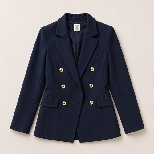 Blazer Feminino Azul Marinho com Botões Dourados | VIYA