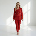 Blazer Feminino Vermelho com Botões Dourados | VIYA