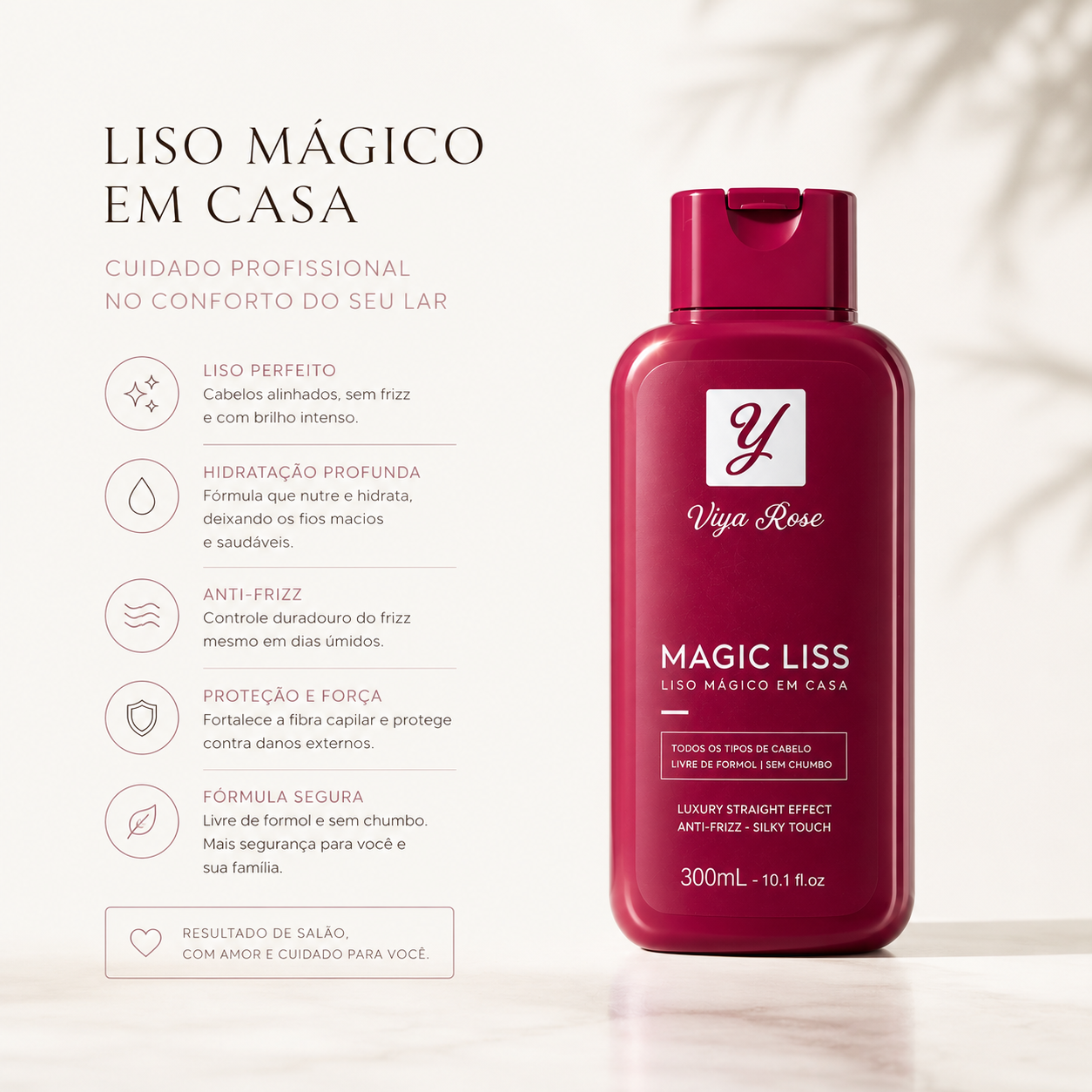 Sérum Capilar ViyaRose® Nova Embalagem