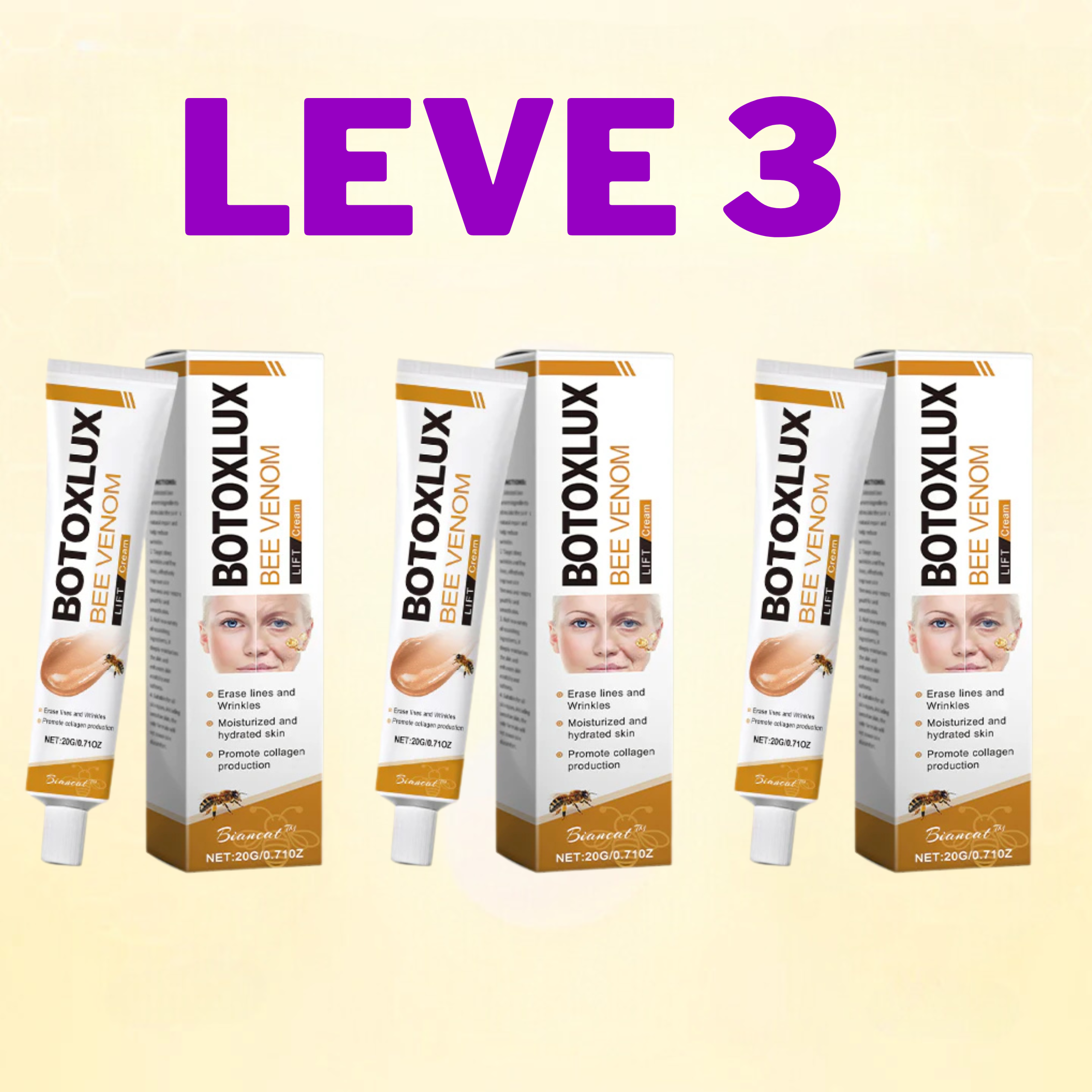 BotoxLux Creme Lifting de Veneno de Abelha PROMOÇÃO DE PÁSCOA ( LEVE 2 )