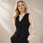 Colete Feminino de Alfaiataria Preto Elegante | VIYA