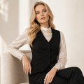 Colete Feminino de Alfaiataria Preto Elegante | VIYA