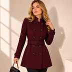 Sobretudo Feminino Vinho Elegante | VIYA