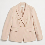 Blazer Feminino Bege com Botões Dourados | VIYA