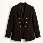 Blazer Feminino Preto com Botões Dourados | VIYA