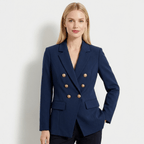 Blazer Feminino Azul Marinho com Botões Dourados | VIYA