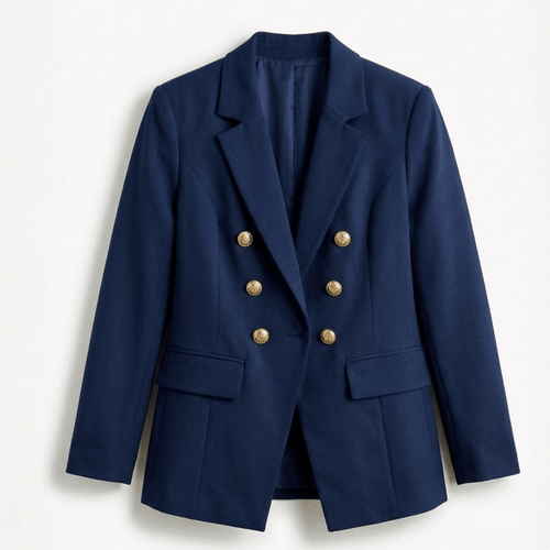 Blazer Feminino Azul Marinho com Botões Dourados | VIYA