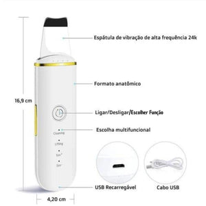 Aparelho Peeling Ultrassônico Limpeza Facial – Pele Radiante - viya-stores