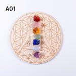 Equilíbrio e cura chakra- Peça de madeira com as 7 pedras chakra - viya-stores