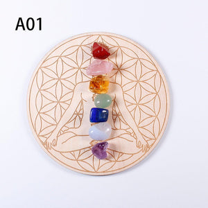 Equilíbrio e cura chakra- Peça de madeira com as 7 pedras chakra - viya-stores