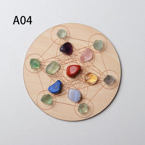 Equilíbrio e cura chakra- Peça de madeira com as 7 pedras chakra - viya-stores