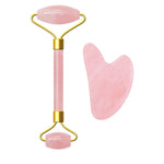 Kit Massagem Facial de Quartzo Rosa DUO - viya-stores