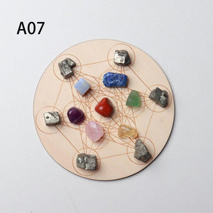 Equilíbrio e cura chakra- Peça de madeira com as 7 pedras chakra - viya-stores