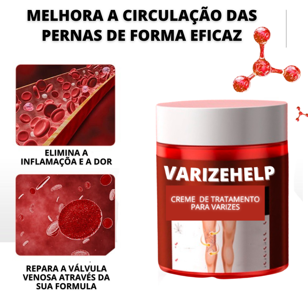 Creme Para Varizes Efeito Imediato VarizeHelp - viya-stores