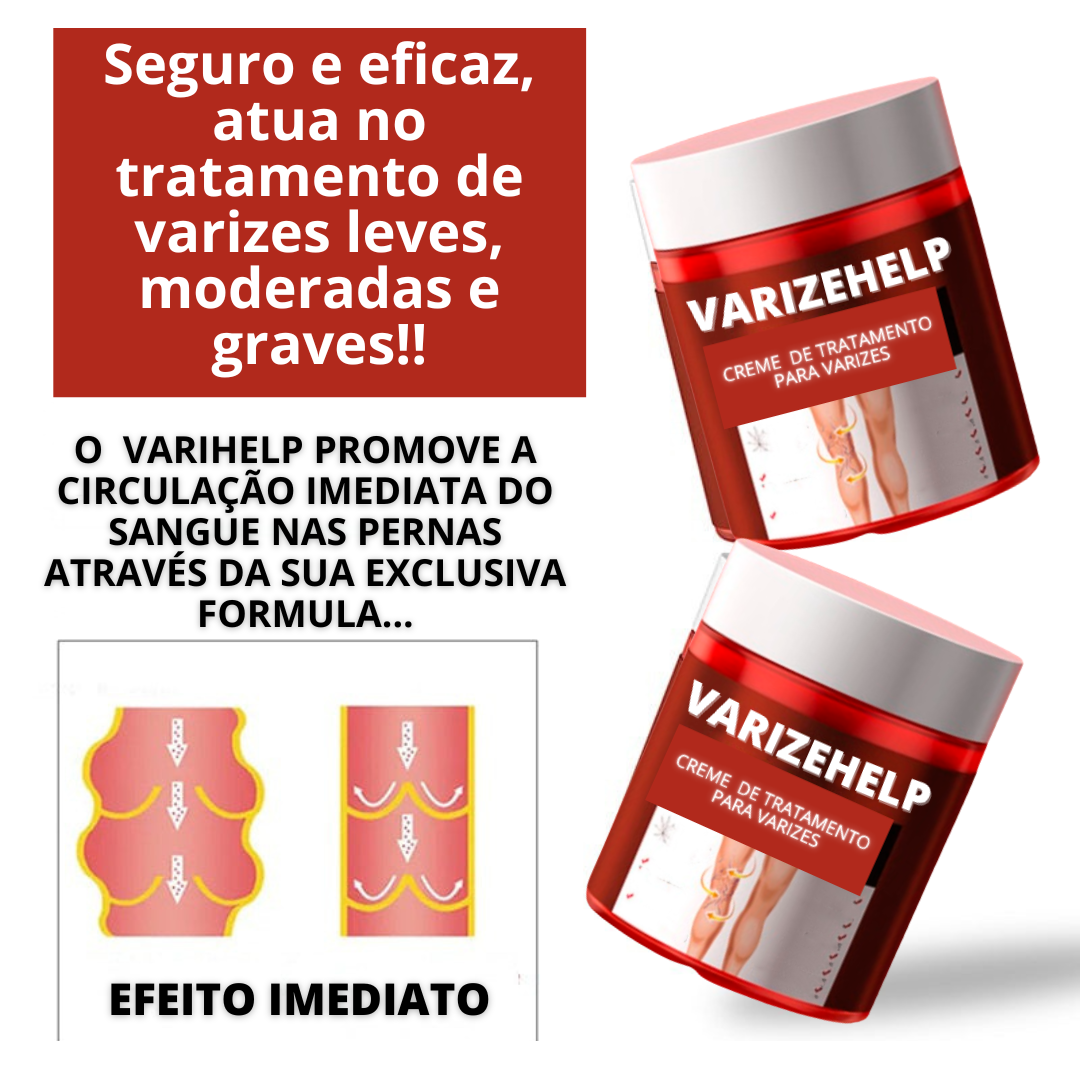 Creme Para Varizes Efeito Imediato VarizeHelp - viya-stores