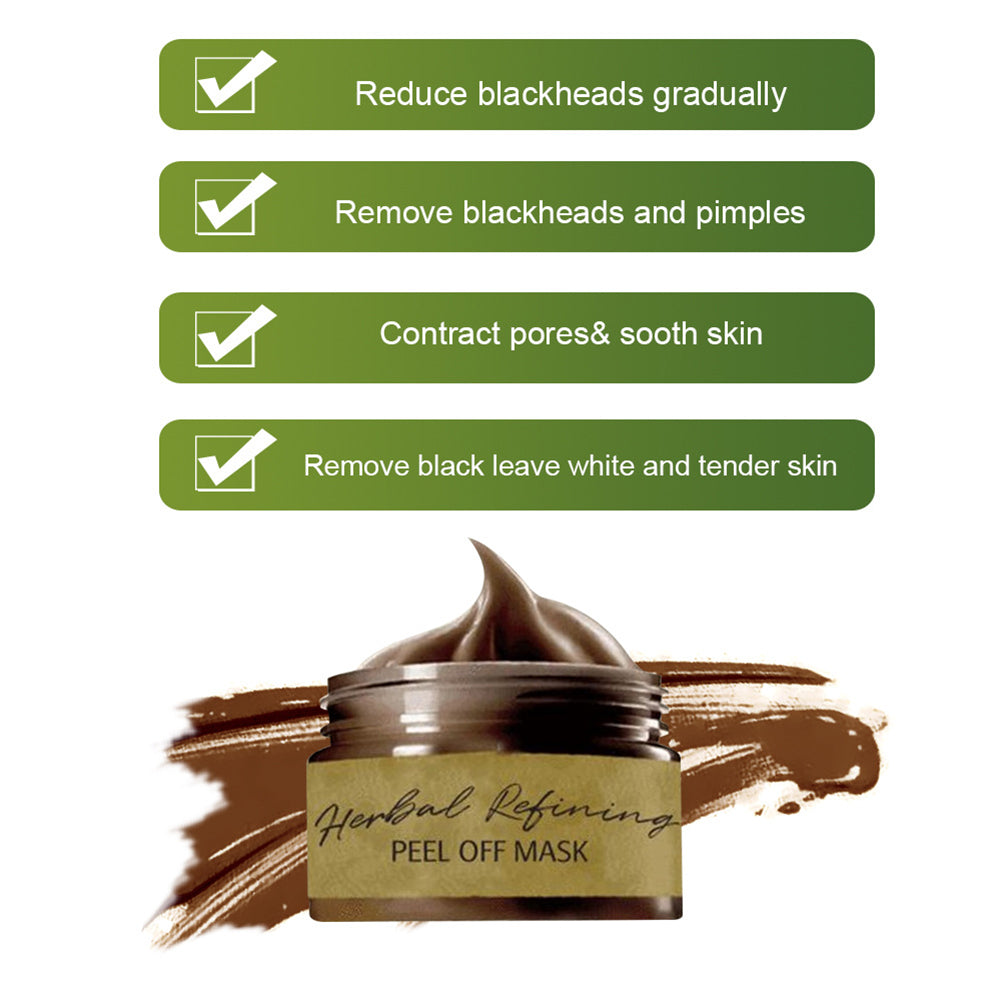 Herbal Refining Peel-off Mask blackheads Removal Pore Shrink Hydrating Moisturizing Oil Control Mask