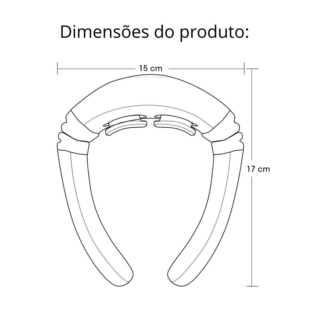 Massageador Pescoço - Massageador Cervical  c/ Eletrodo - viya-stores