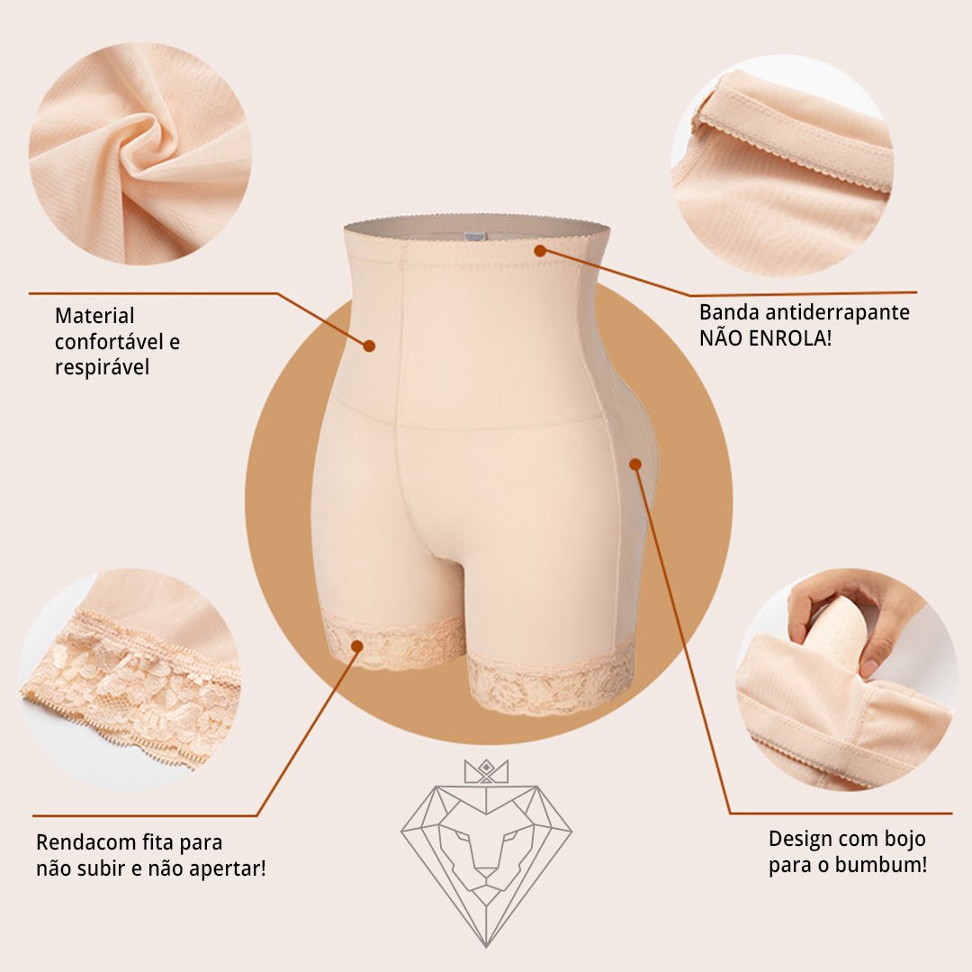 Modelador de Alta Compressão Afina a Cintura e Aumenta o Bumbum - New Shape - viya-stores