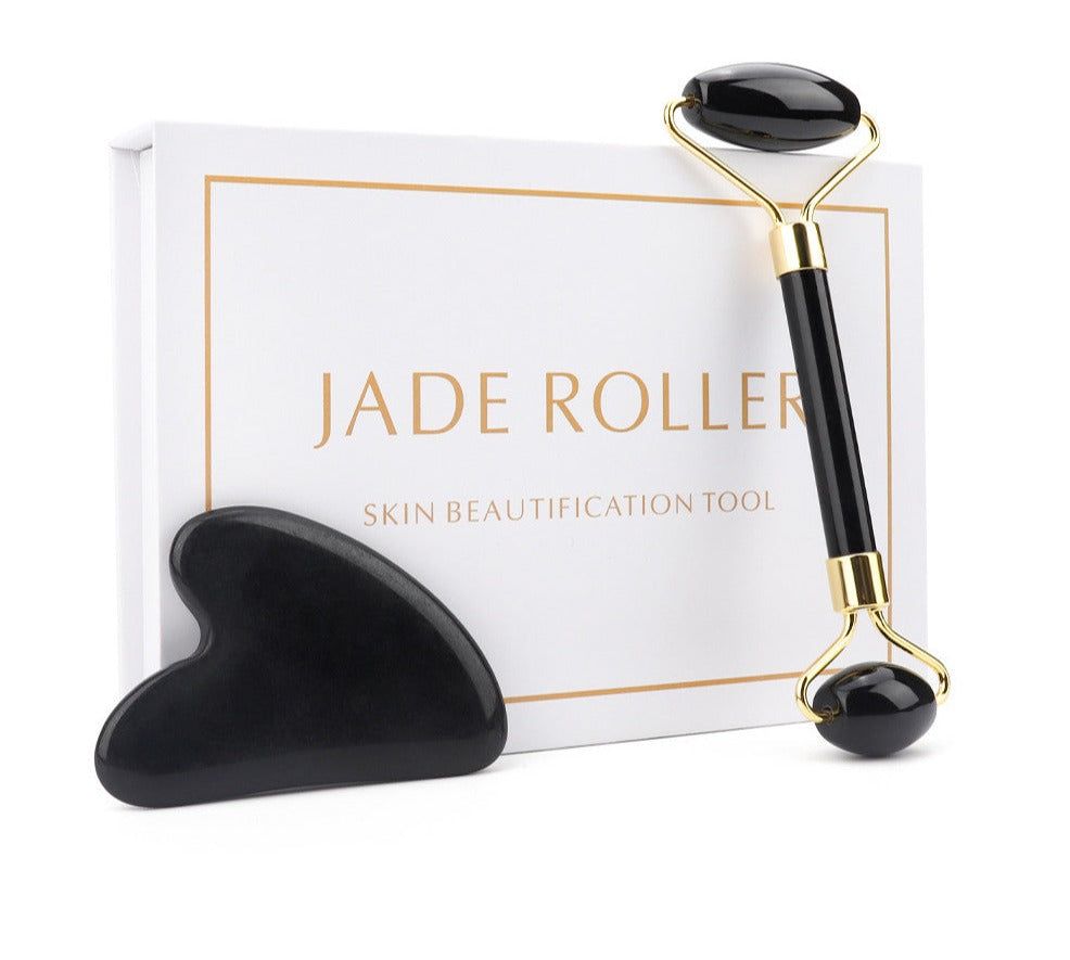 Roller  + GuaSha  - Pedra Vulcânica - viya-stores
