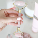 Kit Massagem Facial de Quartzo Rosa DUO - viya-stores
