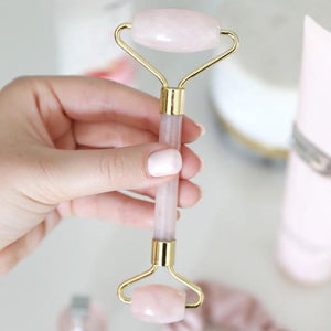 Kit Massagem Facial de Quartzo Rosa DUO - viya-stores