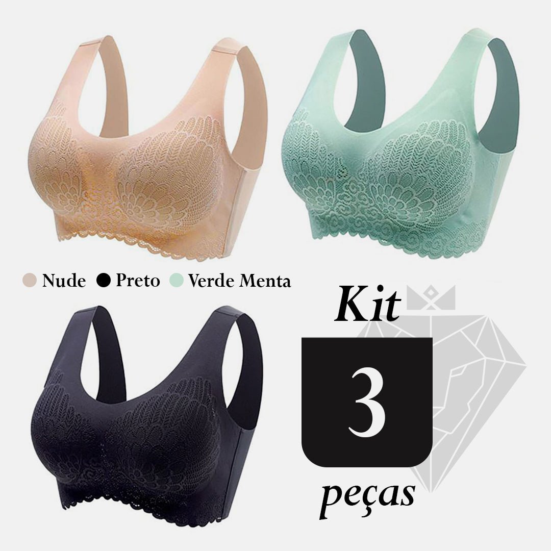 Sutiã sem Costura Comfy Wear – Kit com 3 Peças - viya-stores