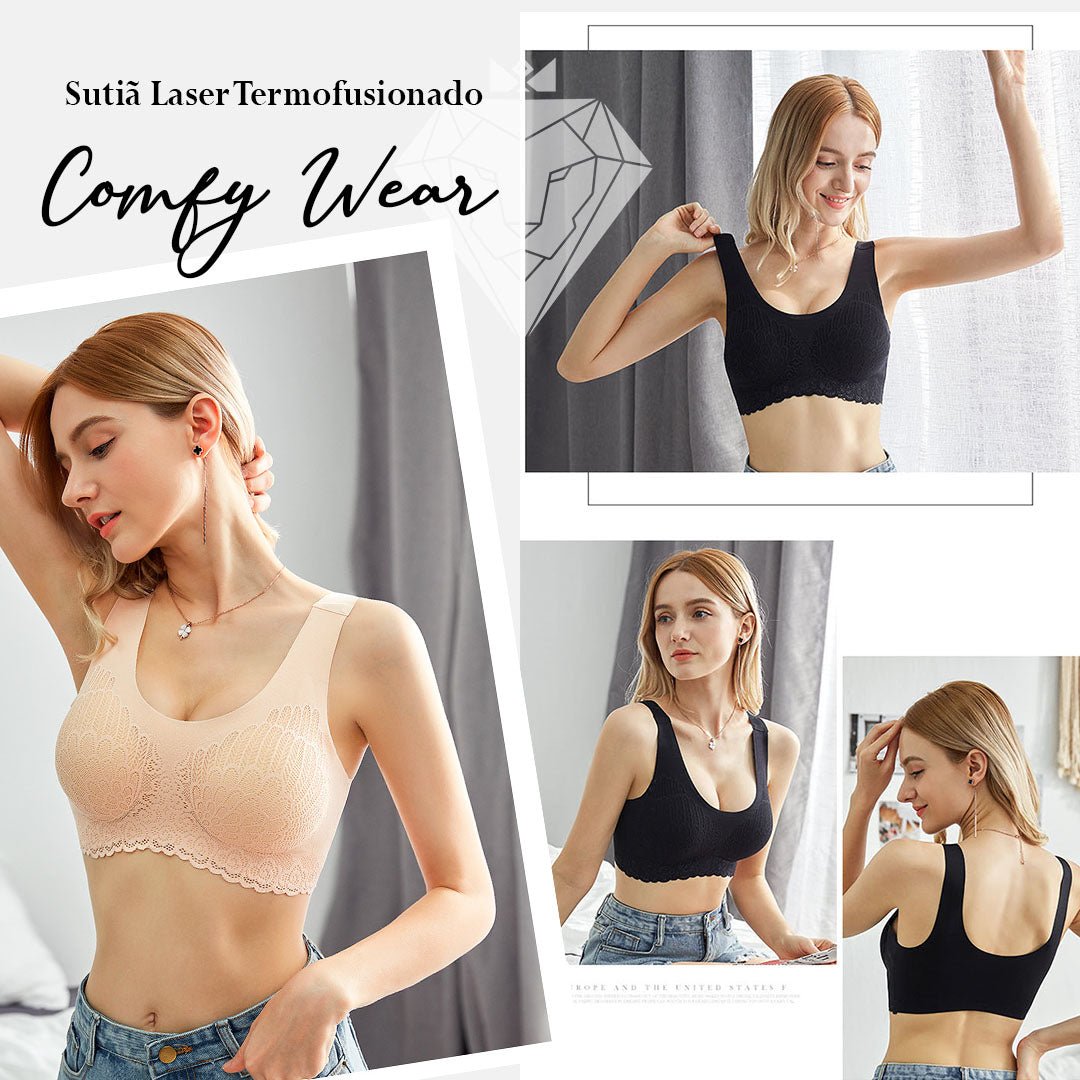 Sutiã sem Costura Comfy Wear – Kit com 3 Peças - viya-stores
